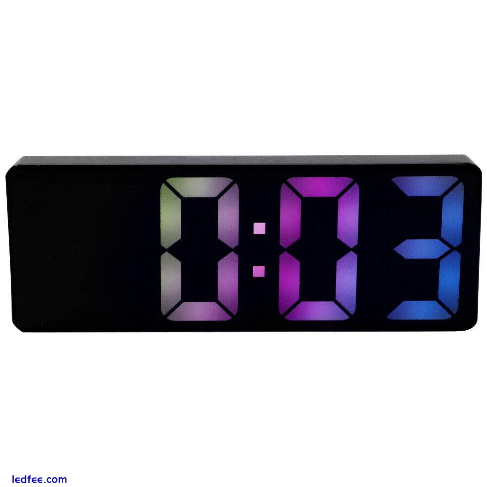 LED Display Compact Silent Desk Clock Electric Alarm Clock Office Table Clock 0 