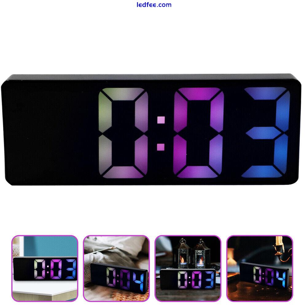 LED Display Compact Silent Desk Clock Electric Alarm Clock Office Table Clock 1 