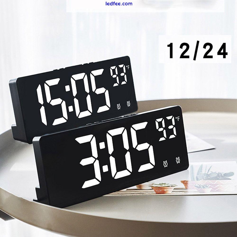 Nightlight Number Clock LED Digital Large Number Electronic Clock Alarm Clock 4 