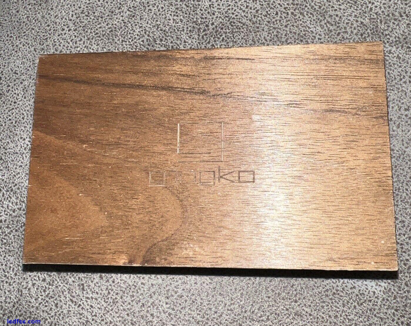 Gingko Flip Click Clock with LED & Sound Activation made from Recycled Wood 0 