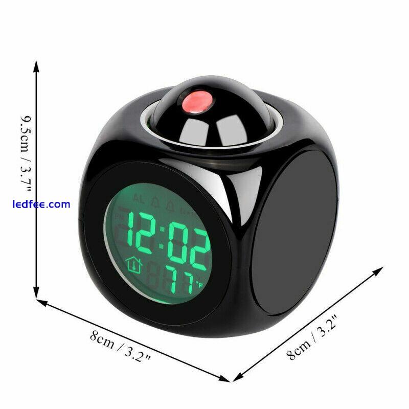 Digital Projection Alarm Clock With LCD Display Voice Talking LED Projector 2 