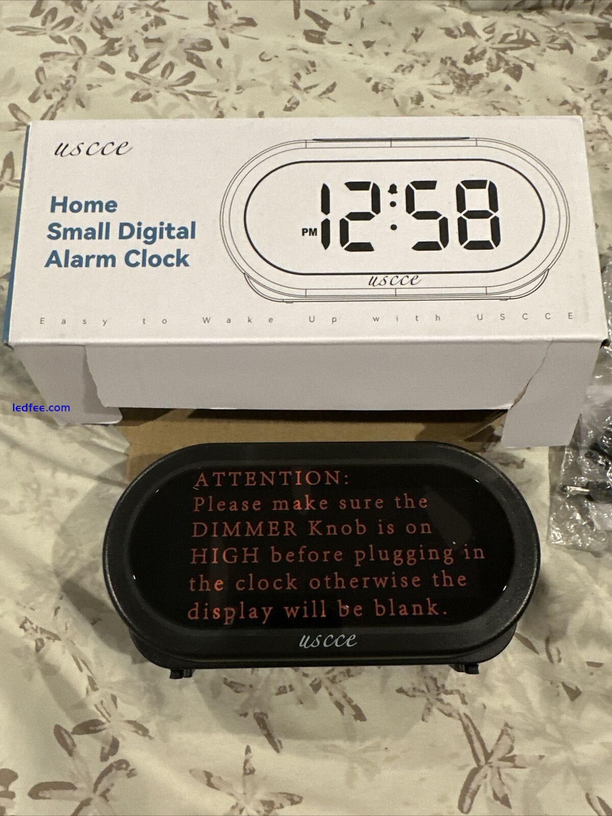 USCCE Small LED Digital Alarm Clock with Snooze, Easy to Set, Full Range Dimmer 0 