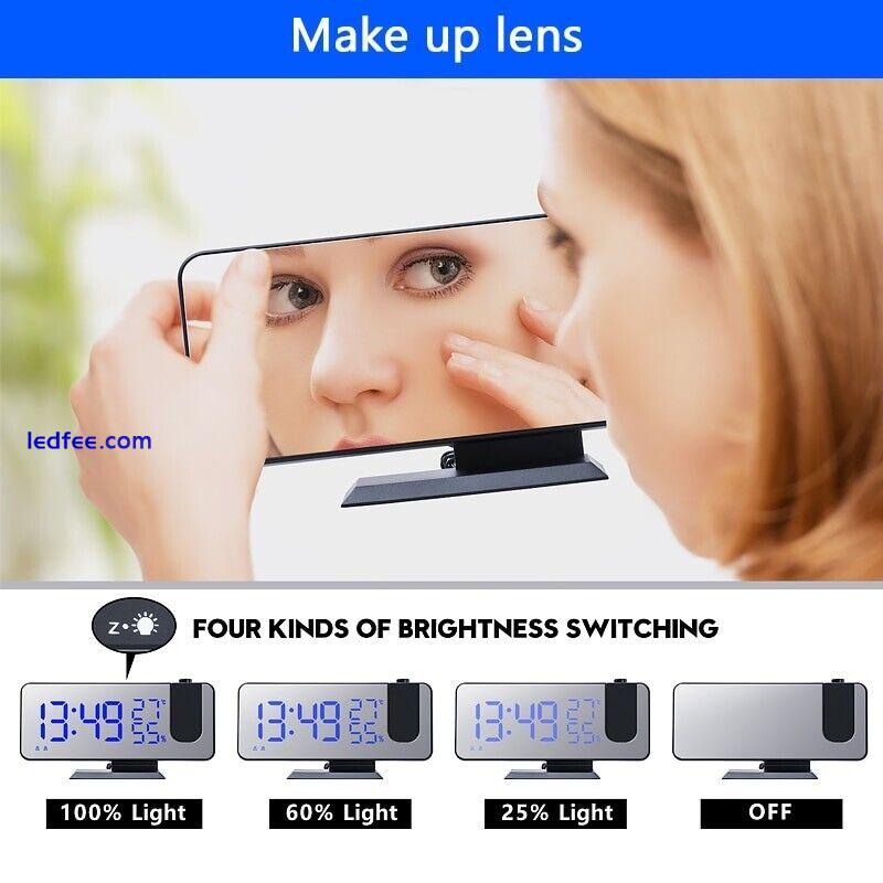 Led Digital Alarm Clock Table Electronics USB Wake up Projector Alarm Radio FM 1 