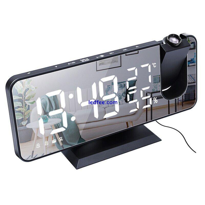 Led Digital Alarm Clock Table Electronics USB Wake up Projector Alarm Radio FM 5 