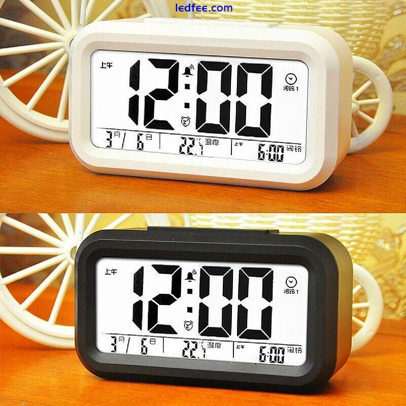 5.3 Inch Smart Simple Silent LED Digital Alarm Clock w/ Date Temp Display 1 