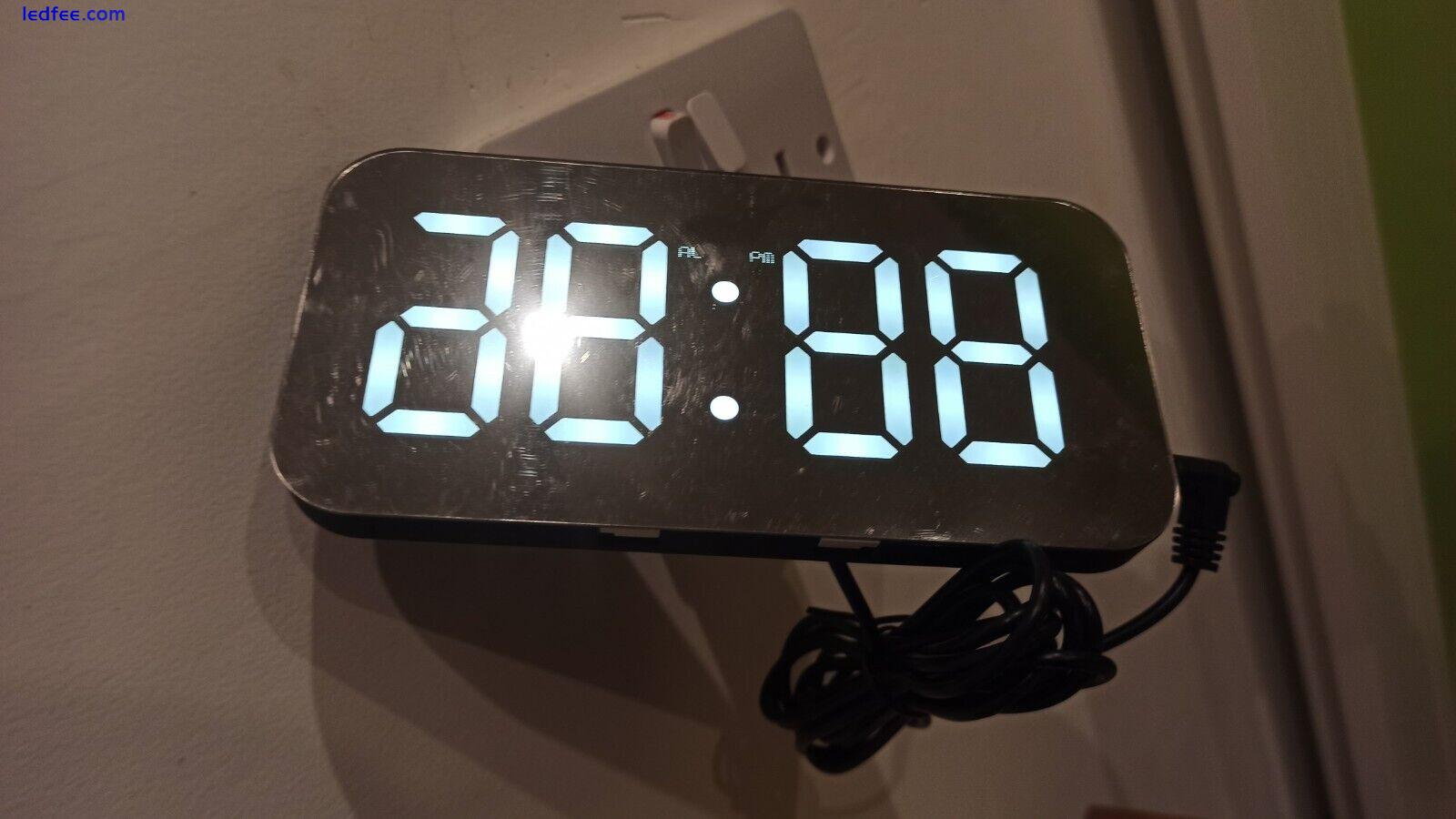 Charminer LED Digital Alarm Clock, Desk Bedside Clock with Snooze 3 