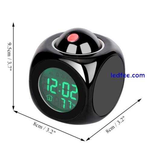 Digital Projection Alarm Clock With LCD Display Voice Talking LED Projector 2 