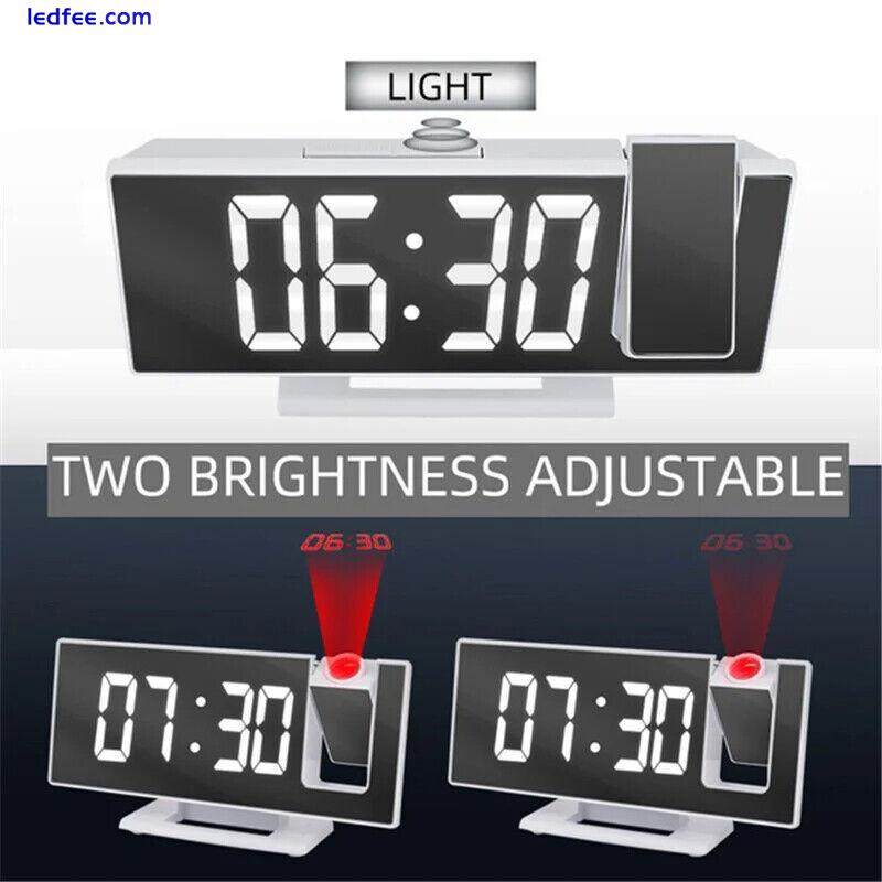 LED Digital Alarm Clock Projector Ceiling with Time Temperature Display Backligh 3 