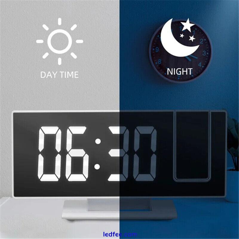 LED Digital Alarm Clock Projector Ceiling with Time Temperature Display Backligh 2 