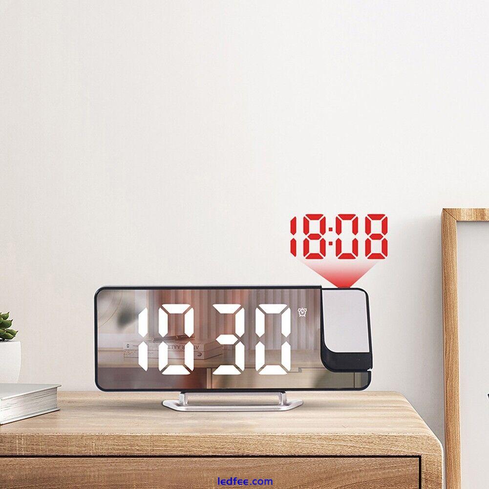 LED Projection Alarm Clock Display Temperature Sensing Electronic Clock 5 