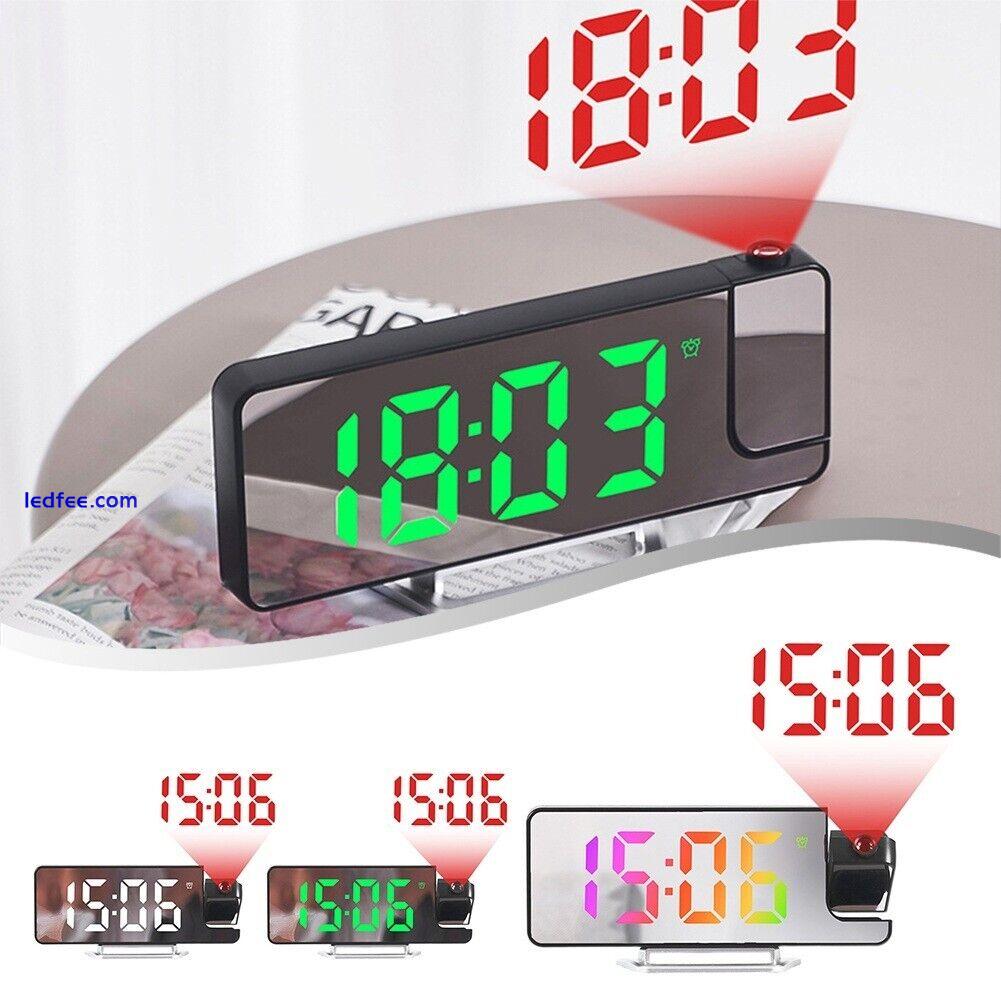 LED Projection Alarm Clock Display Temperature Sensing Electronic Clock 2 