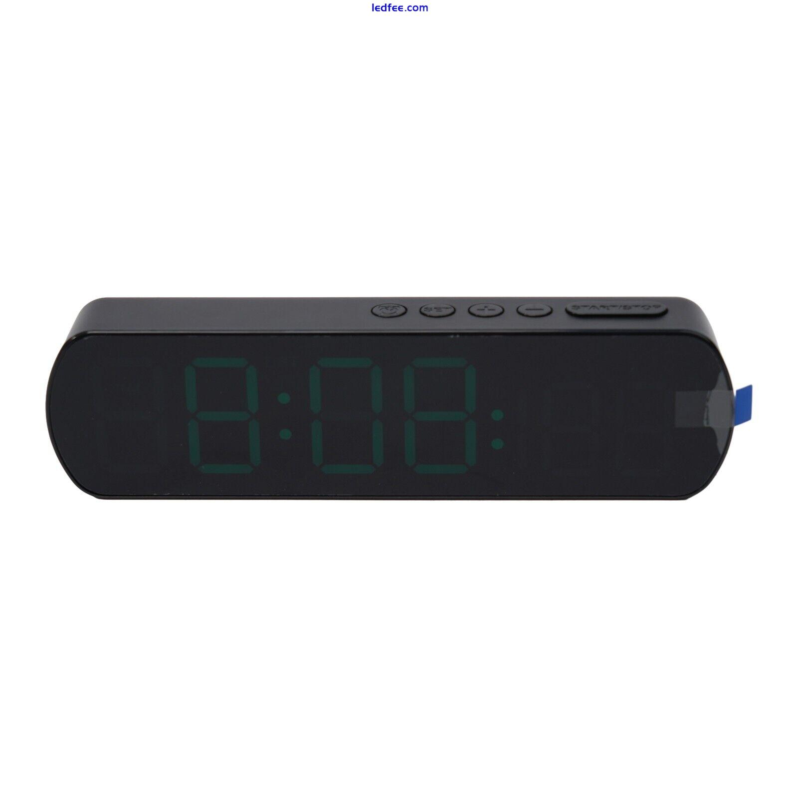 Functional LED Timer Alarm Clock Rectangular Design with Temperature Humidity 2 