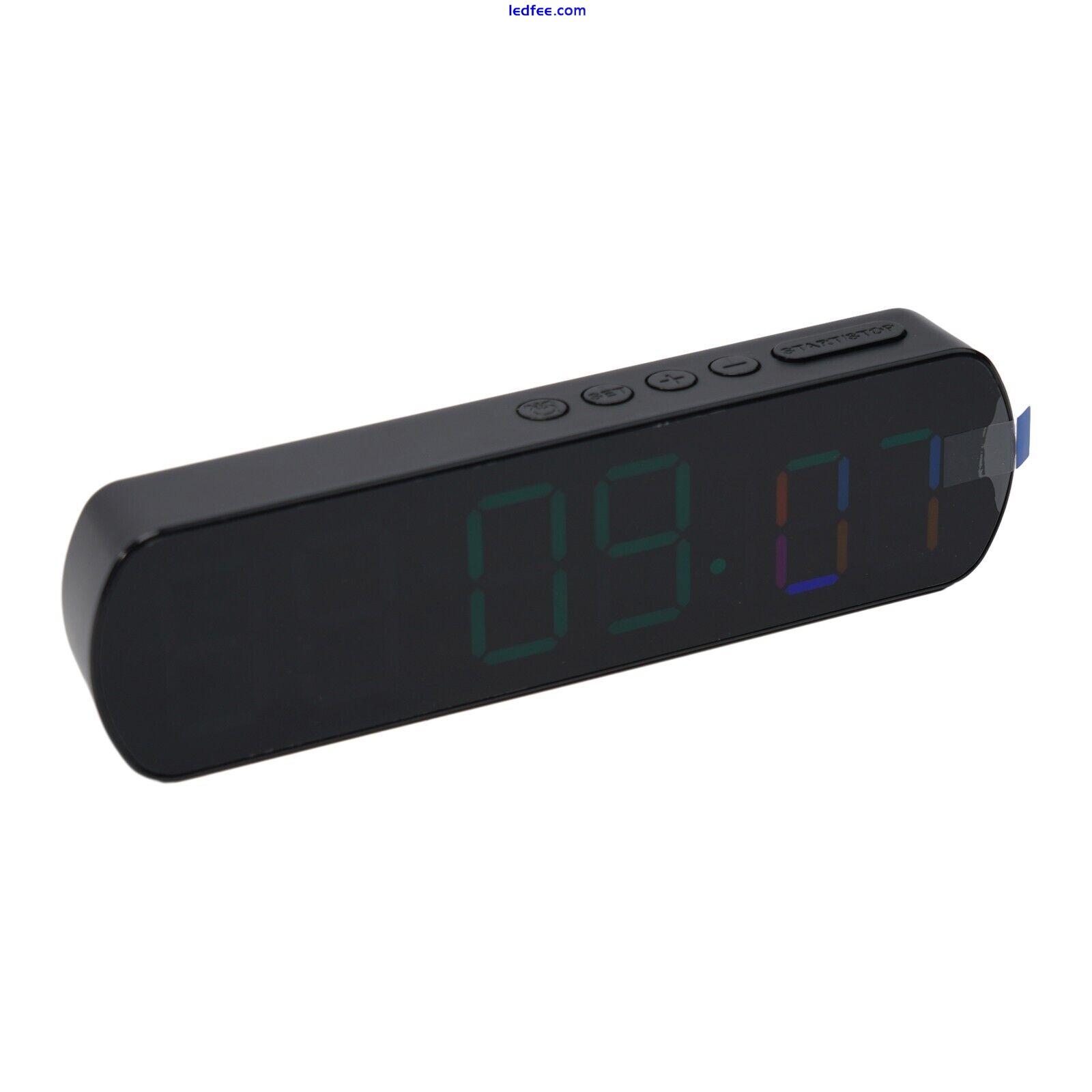 Functional LED Timer Alarm Clock Rectangular Design with Temperature Humidity 3 