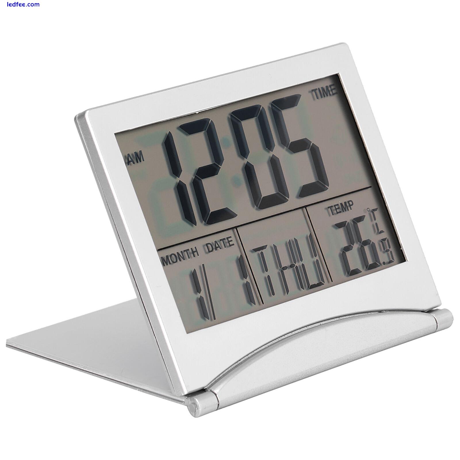 Folding Digital LED Alarm Clock Temperature Calendar Snooze Innovative Clock 2 