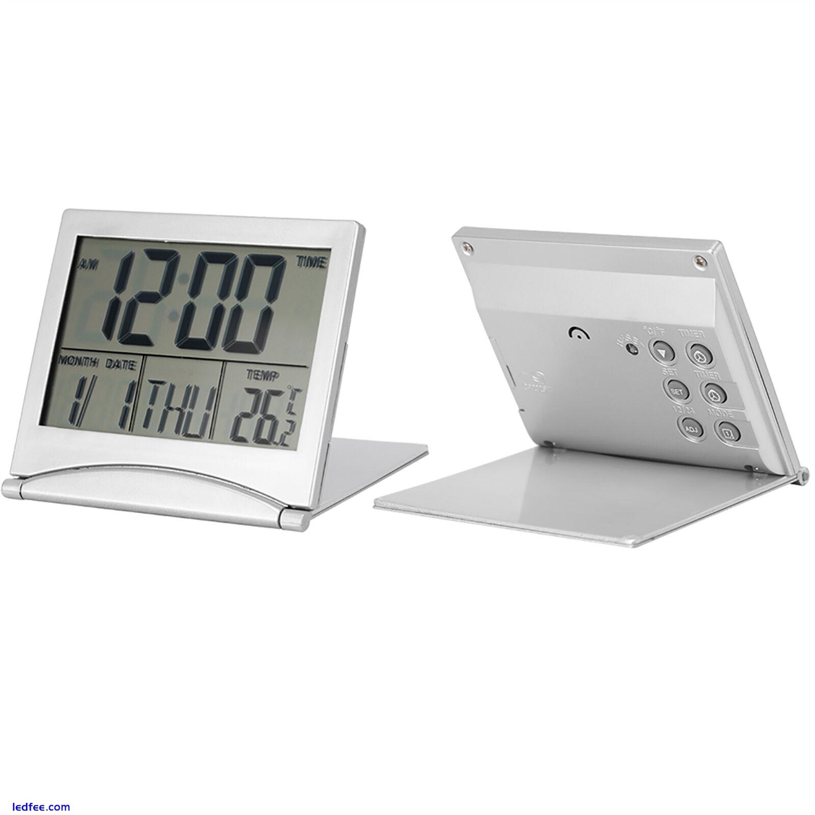 Folding Digital LED Alarm Clock Temperature Calendar Snooze Innovative Clock 1 