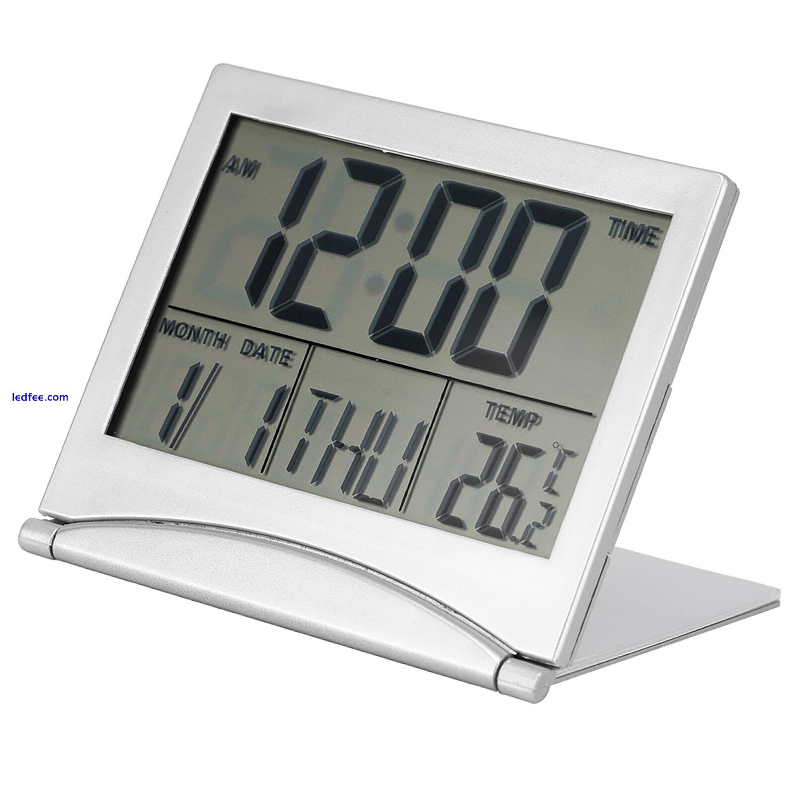 Folding Digital LED Alarm Clock Temperature Calendar Snooze Innovative Clock 4 