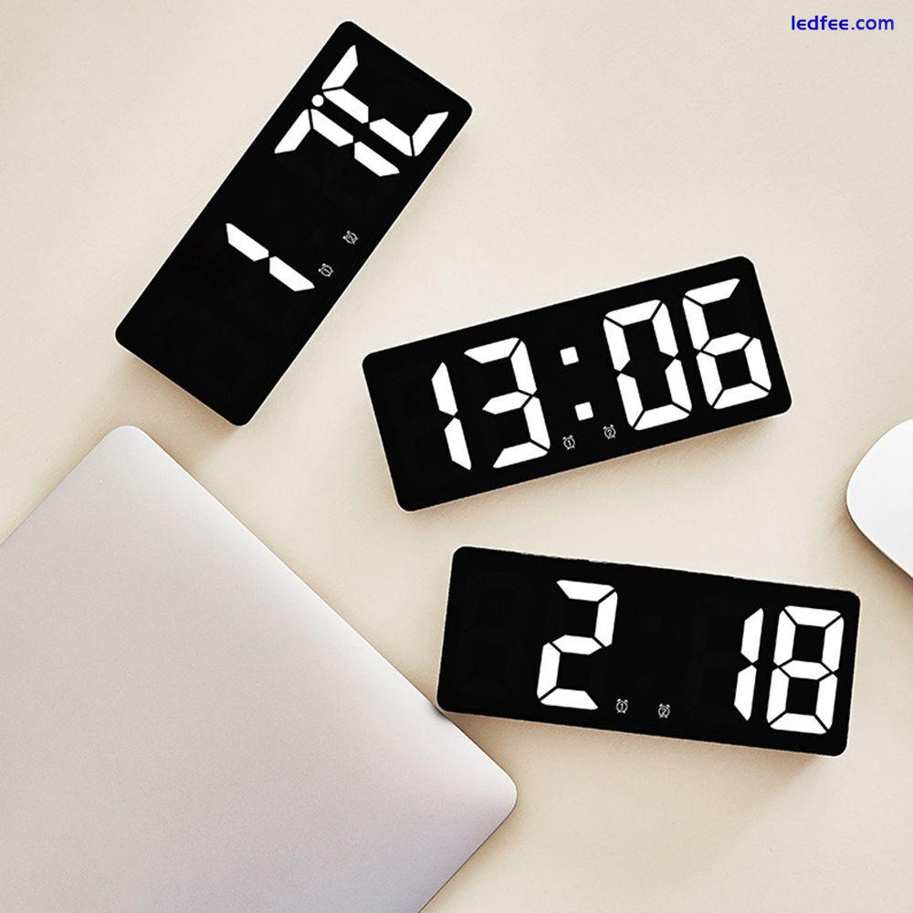 Calendar Backlight Large Number LED Digital Alarm Clock Electronic Clock 5 