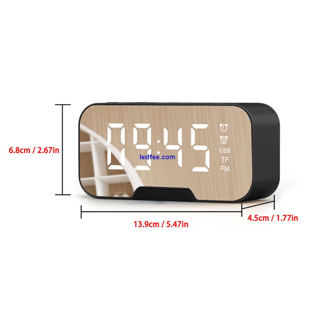 Home LED Display Rechargeable Alarm Clock with Dual Clock Settings Alarm Clock 5 