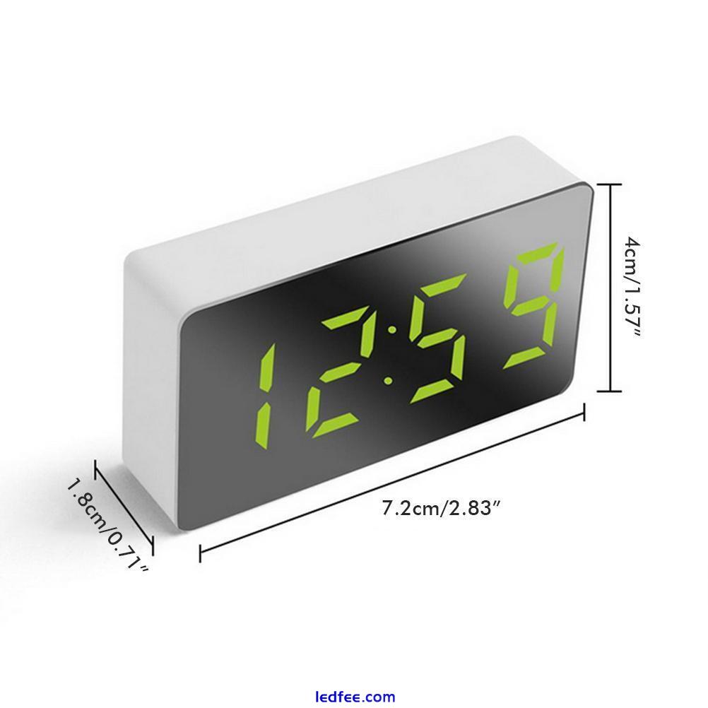 LED Mirror Alarm Clock Multifunctional Mini Electronic Alarm Clock For Bedroo GU 3 