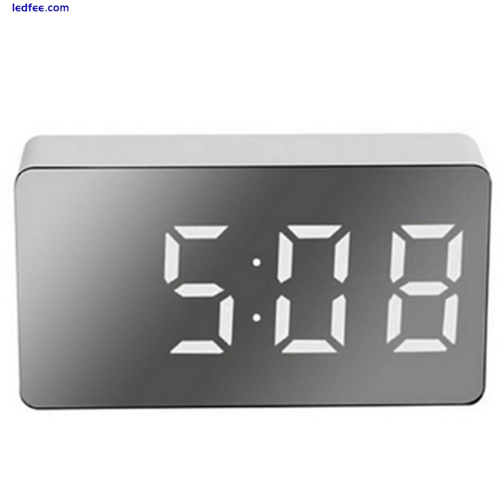 LED Mirror Alarm Clock Multifunctional Mini Electronic Alarm Clock For Bedroo GU 4 