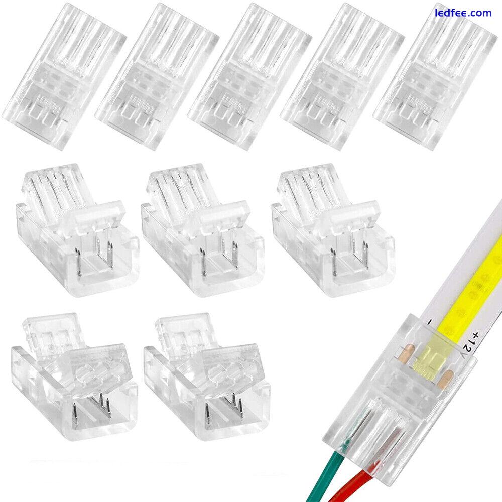 WIRE TO STRIP CONNECTOR CLIP LED 8mm 10mm RGBW RGB CCT 2/3/4/5/6Pin PCB ADAPTER 0 