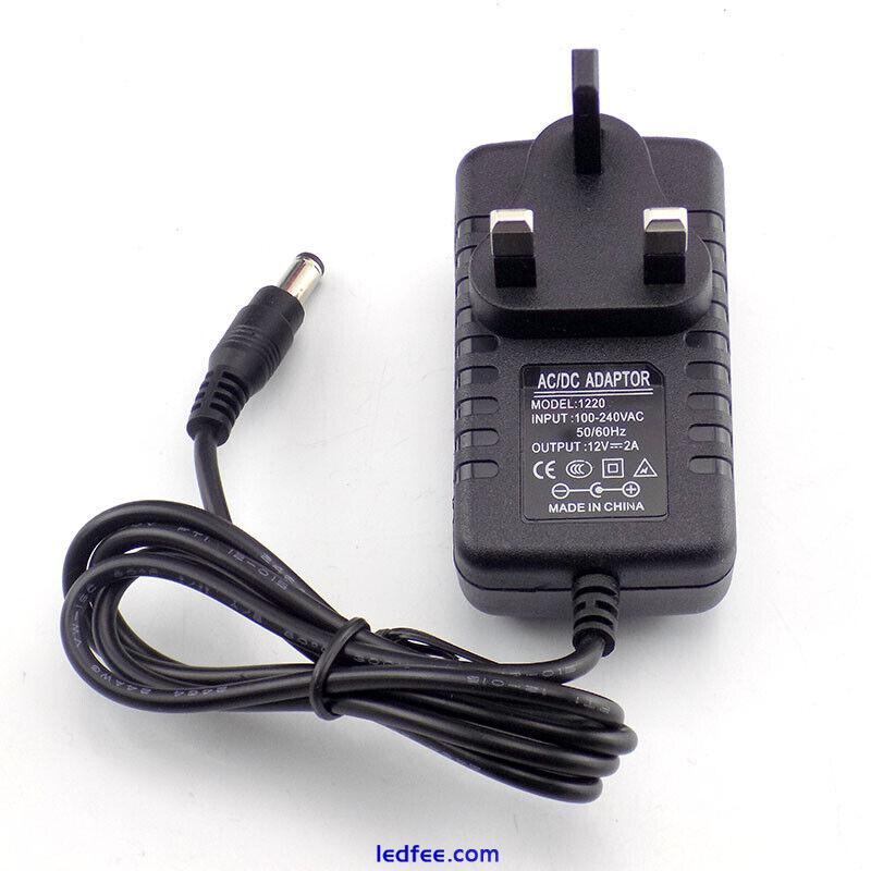 AC DC 12v 2000ma power supply adapter UK PLUG wall charger for led strip light 3 