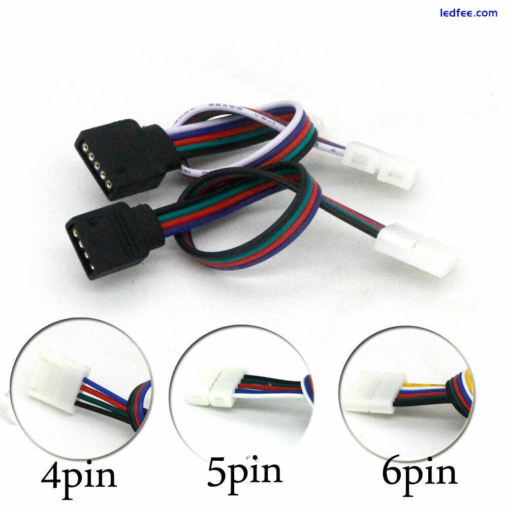 Connector Adapter Cable PCB Clip Solderless rgb cct 2/3/4/5/6pin LED Strip Light 1 