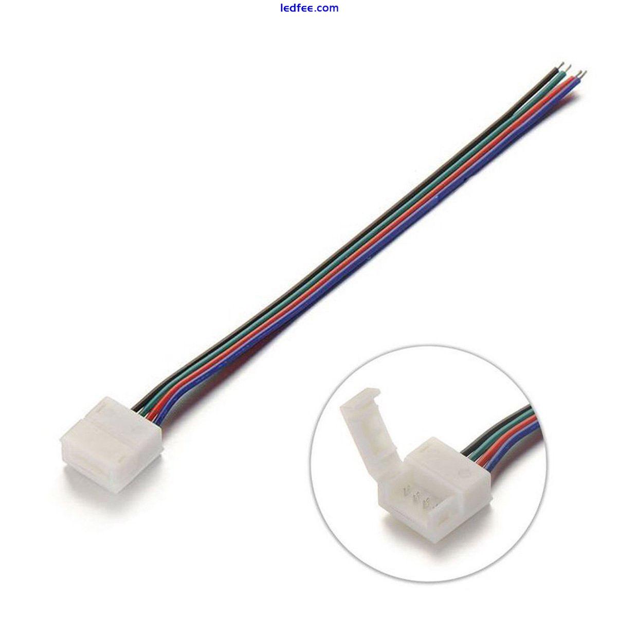 2Pin 4Pin 5Pin Waterproof IP65 LED Strip Connector Clip Wire RGB RGBW Adapter 4 