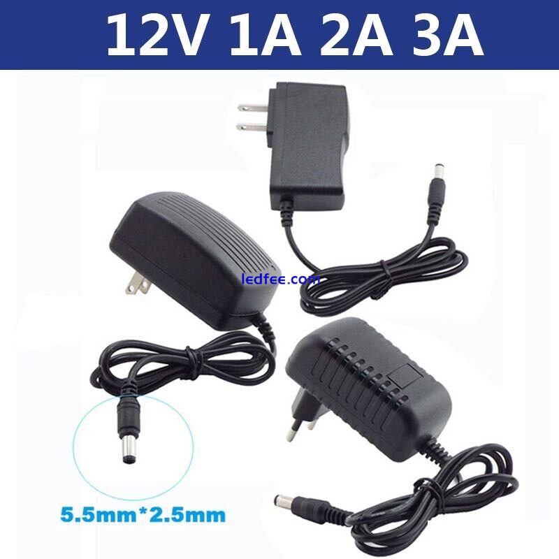 AC 220V to Transformer DC 12V 1A 2A 3A Power Supply Charger Adapter EU UK Plug 0 