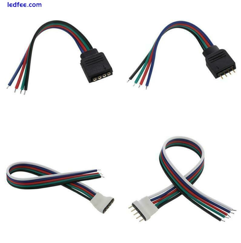 2/4/5 PIN HIPPO ADAPTER CLIP CONNECTOR WIRE EXTENSION CABLE LED STRIP RGB/W 5050 2 