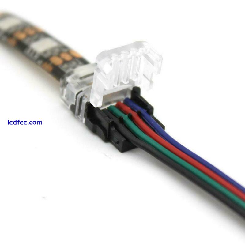 2/4/5 PIN HIPPO ADAPTER CLIP CONNECTOR WIRE EXTENSION CABLE LED STRIP RGB/W 5050 5 