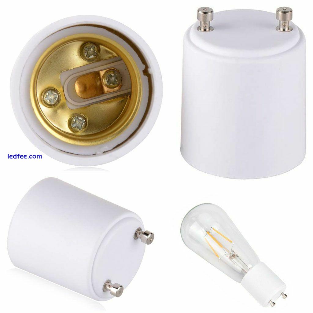 GU24 To E27 /E26 Screw LED Light Lamp Bulb Base Adapter Socket Converter Adaptor 4 