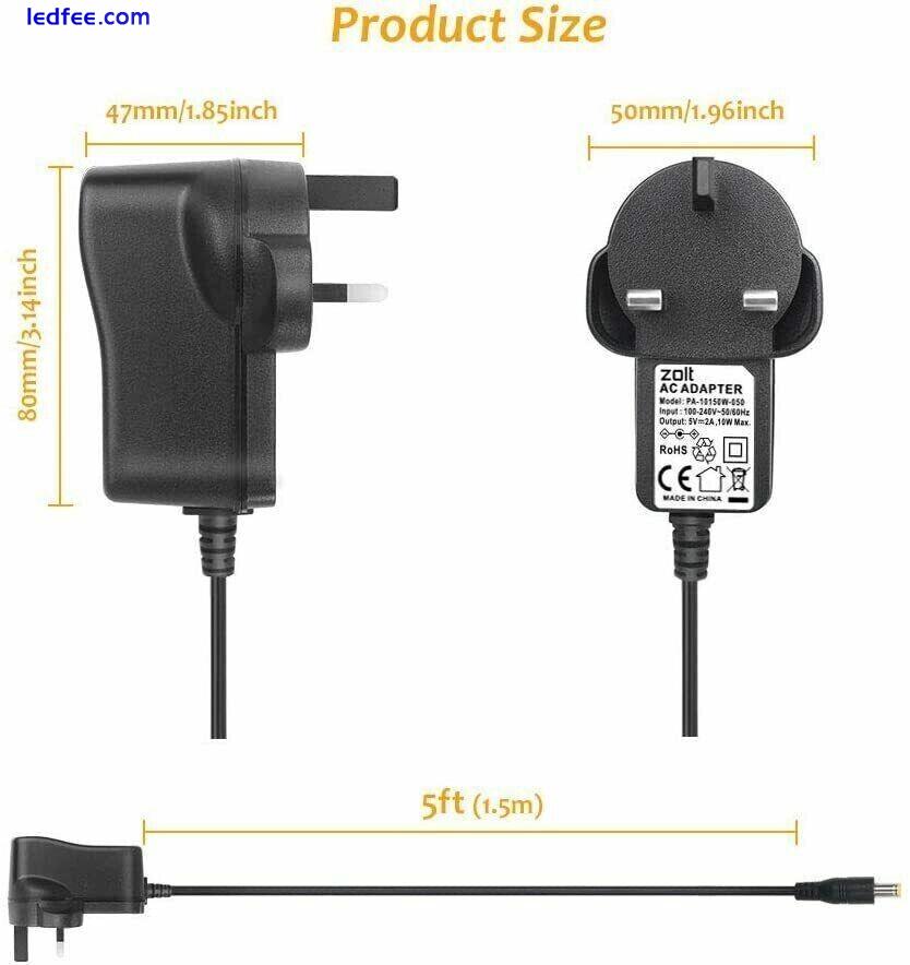 12V 2A AC DC UK Plug Power Supply Adapter Safety Charger LED Strip CCTV Camera 2 