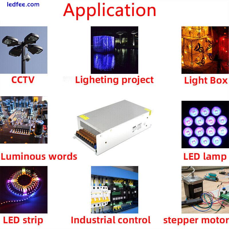 LED Driver Power Supply AC to DC 12V 60W-720W Transformer Adaptor for Led Strip 2 