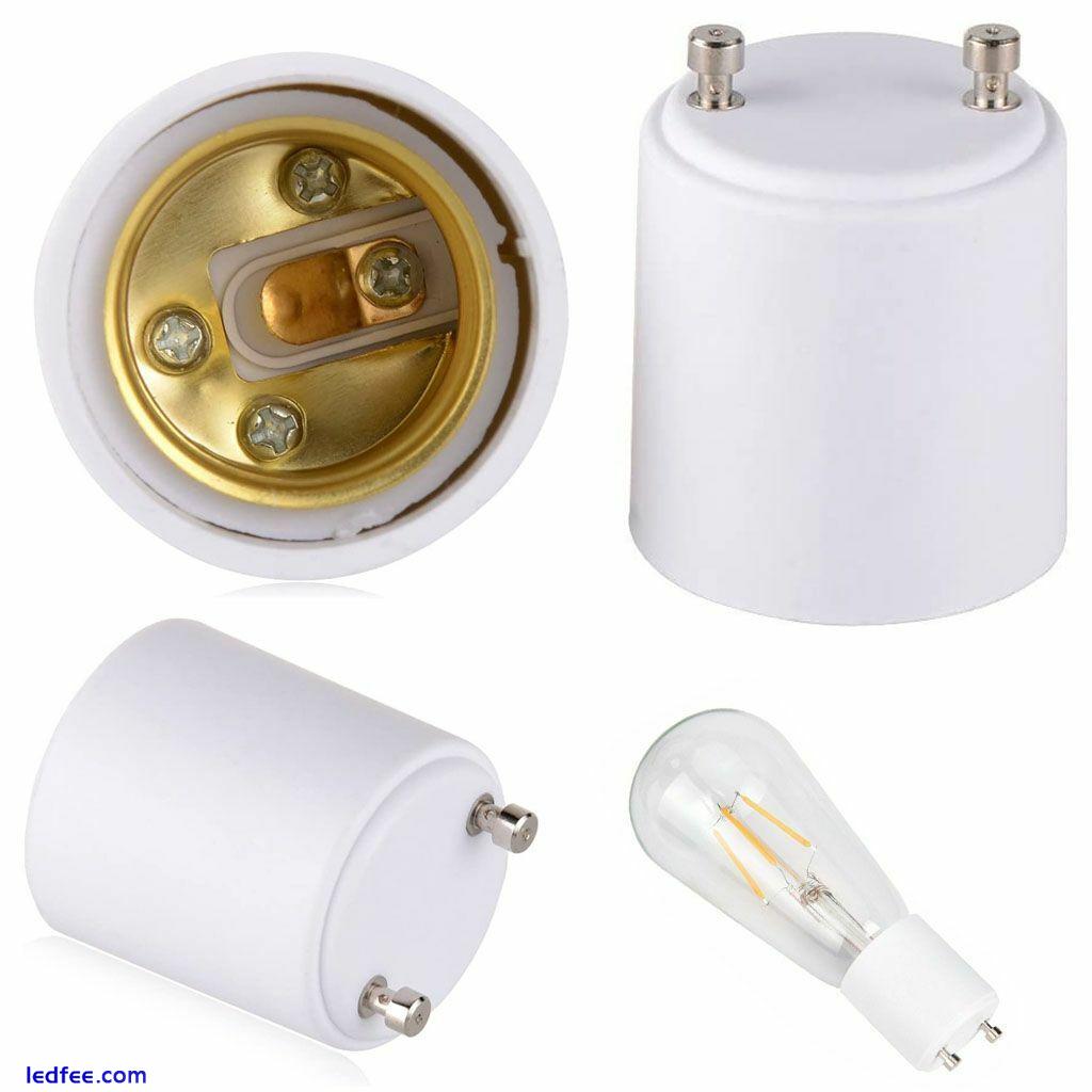 GU24 To E27 /E26 Screw LED Light Lamp Bulb Base Adapter Socket Converter Adaptor 4 