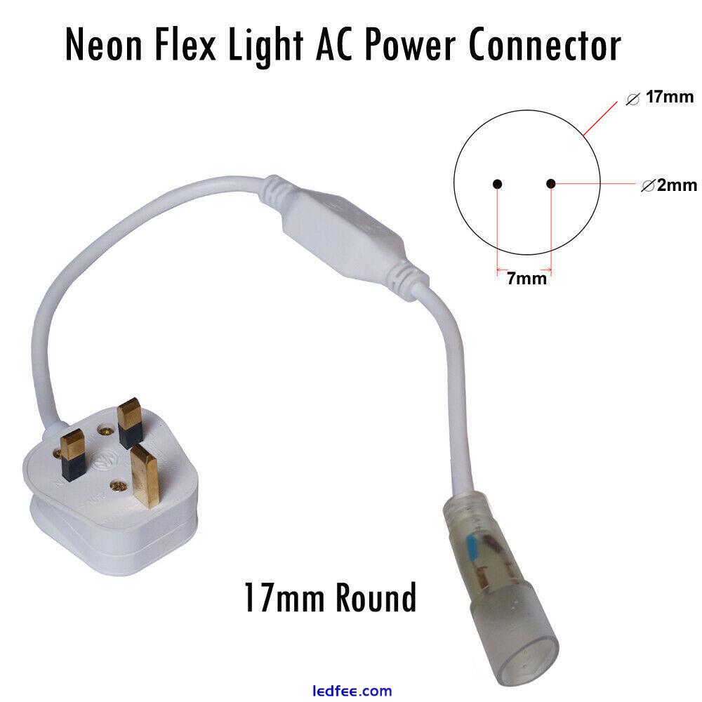 2 x LED STRIP NEON FLEX ROPE ACCESSORIES POWER ADAPTER CONNECTING PIN CLIP CAP 1 