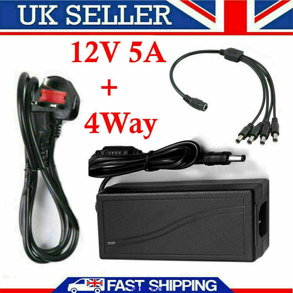 12V 1A/2A/5A DC UK Plug Power Supply Adapter Transformer for LED Strips, CCTV UK 0 