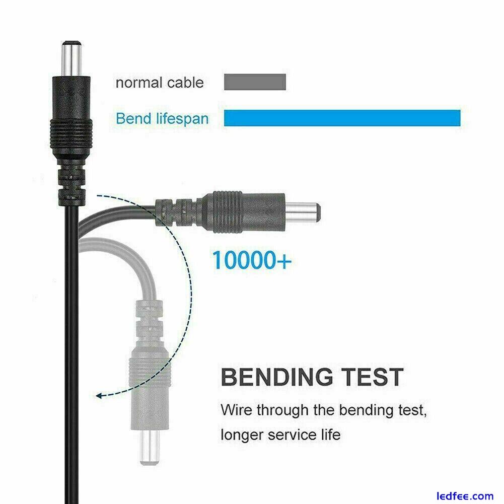 10M DC Power Extension Cable 5.5mm x 2.1mm Male Female LED Light/CCTV 5V 12V 24V 3 