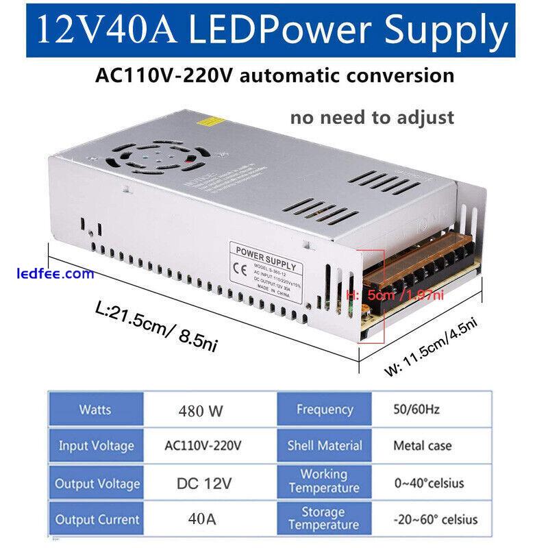 Switch Power Supply AC110V-220V To DC12V Light Transformer Adapter For LED Strip 4 