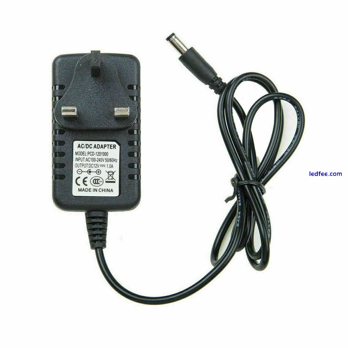 UK Power Supply Safety Adapter 1A 2A 12V AC/DC Charger For LED Strip CCTV Camera 1 