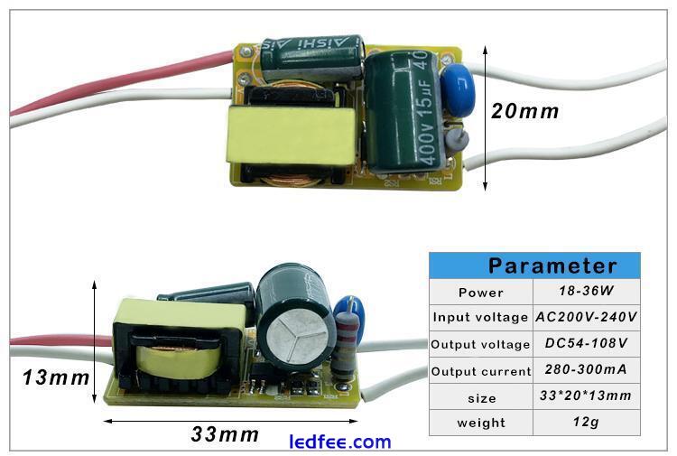 8-50w LED Lamp Driver Light Transformer Input Ac175-265v Power Supply Adapter 5 