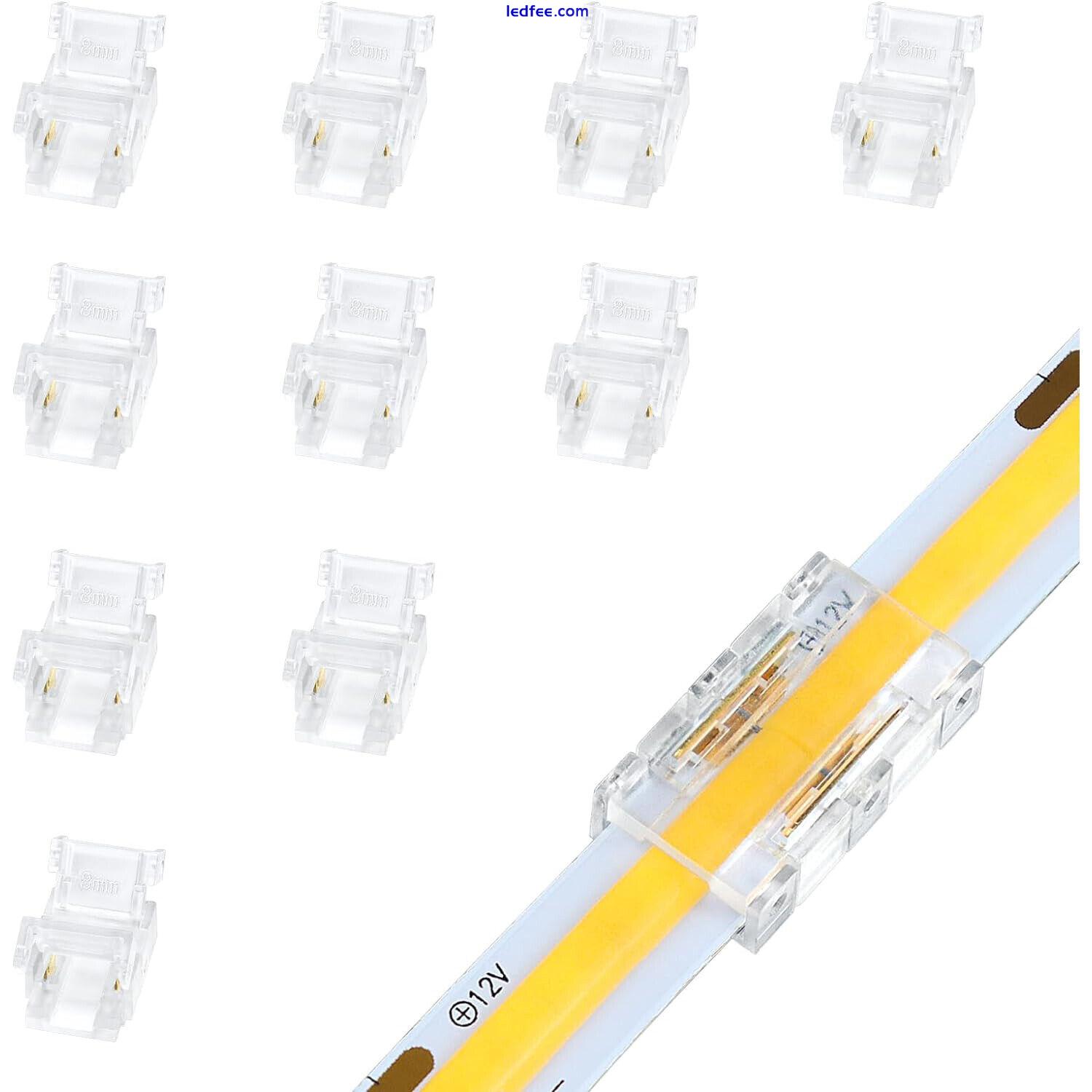 5/8/10mm LED STRIP LIGHT CONNECTOR SINGLE 2 PIN WIRE JOINER ADAPTOR SOLDERLESS 2 