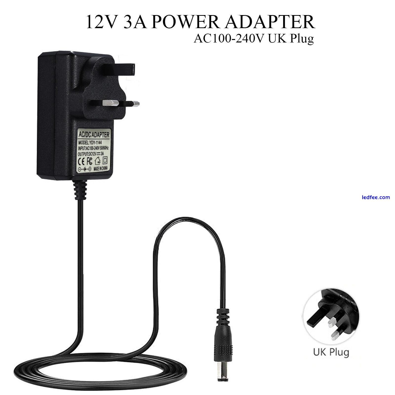 AC/DC 12V 1A 2A UK Power Supply Adapter Safety Charger For LED Strip CCTV Camera 2 