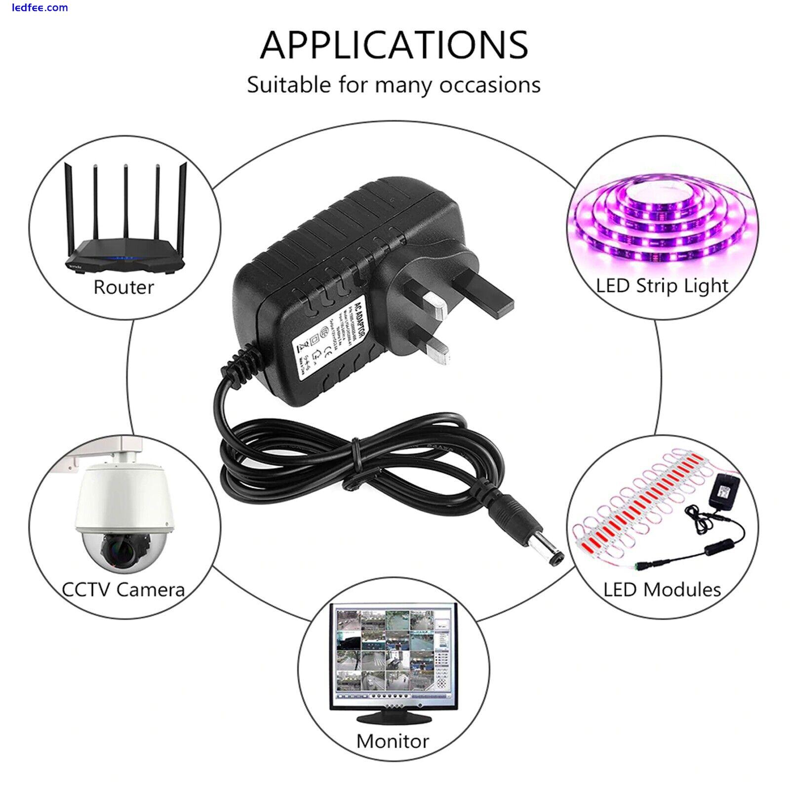 12V/2A AC/DC Adapter Charger Power Supply For CCTV DVR Camera LED Strip UK Plug 2 