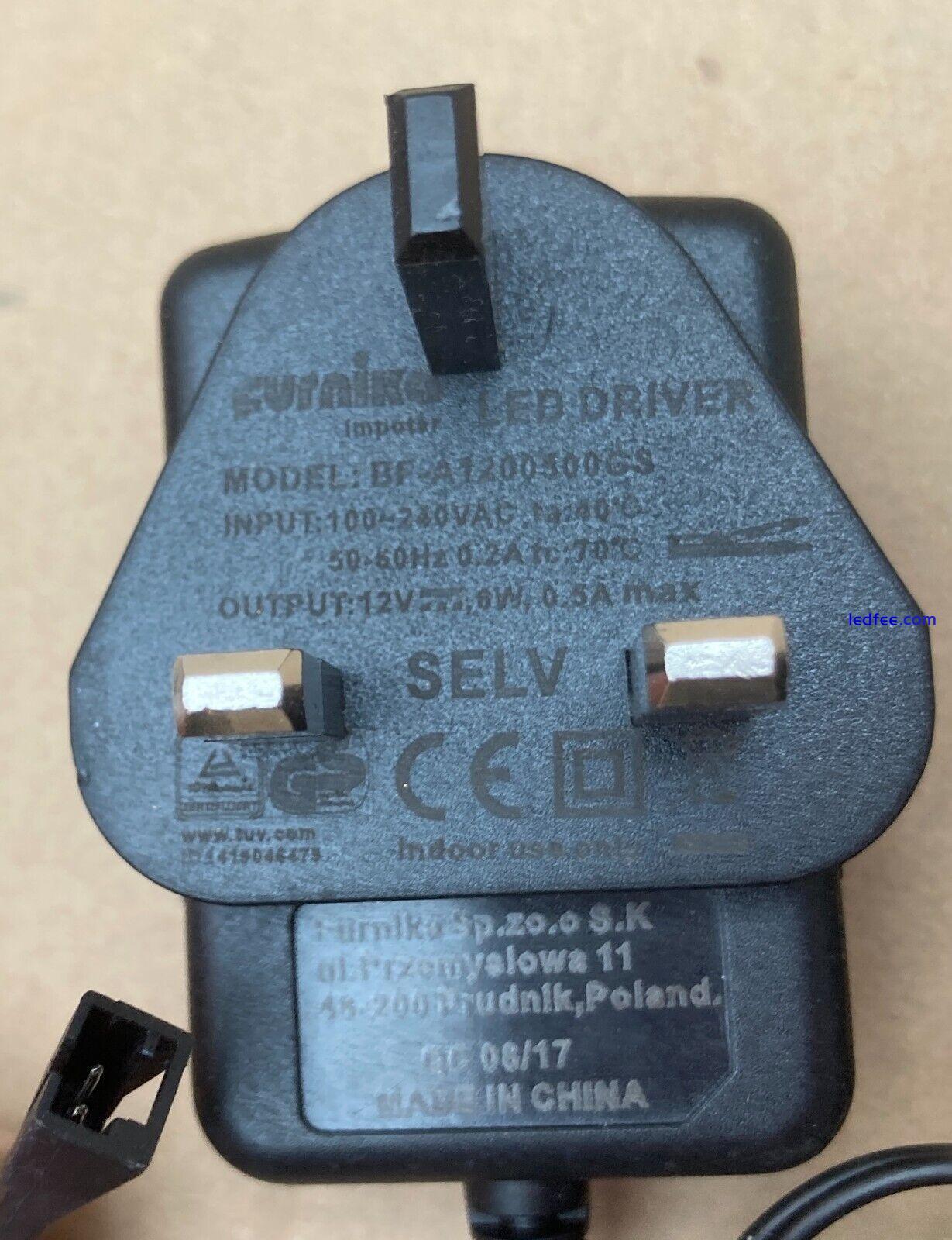 Furnika Led Driver 12v 0.5A 6w Power Supply Mains Adapter IP44 Plug PSU 1 