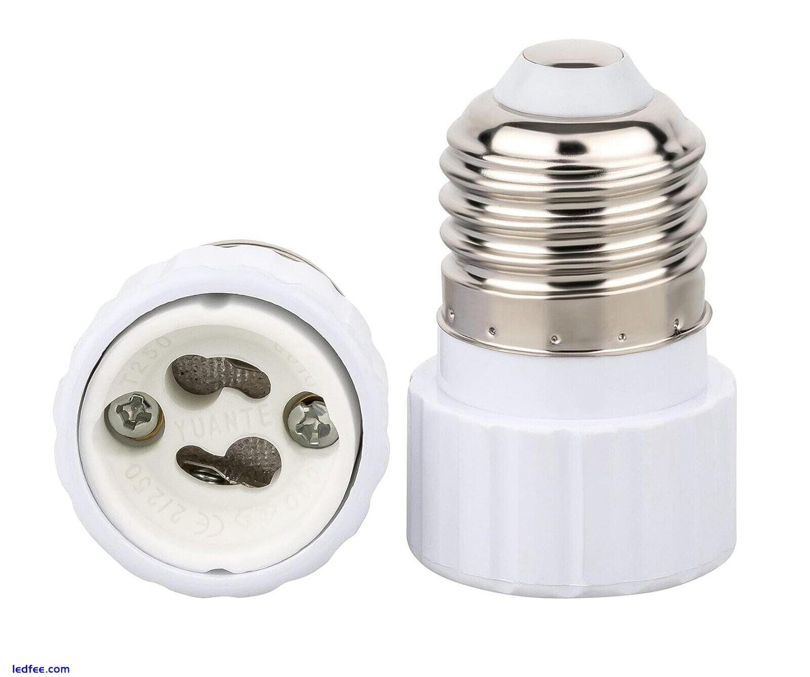 E27 to GU10 Adapter Converter, Fits LED/Halogen/CFL Light Bulbs 0 