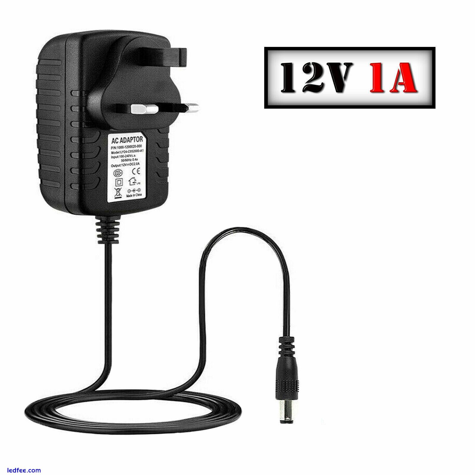 AC/DC 12V 1A 2A UK Power Supply Adapter Safety Charger For LED Strip CCTV Camera 4 