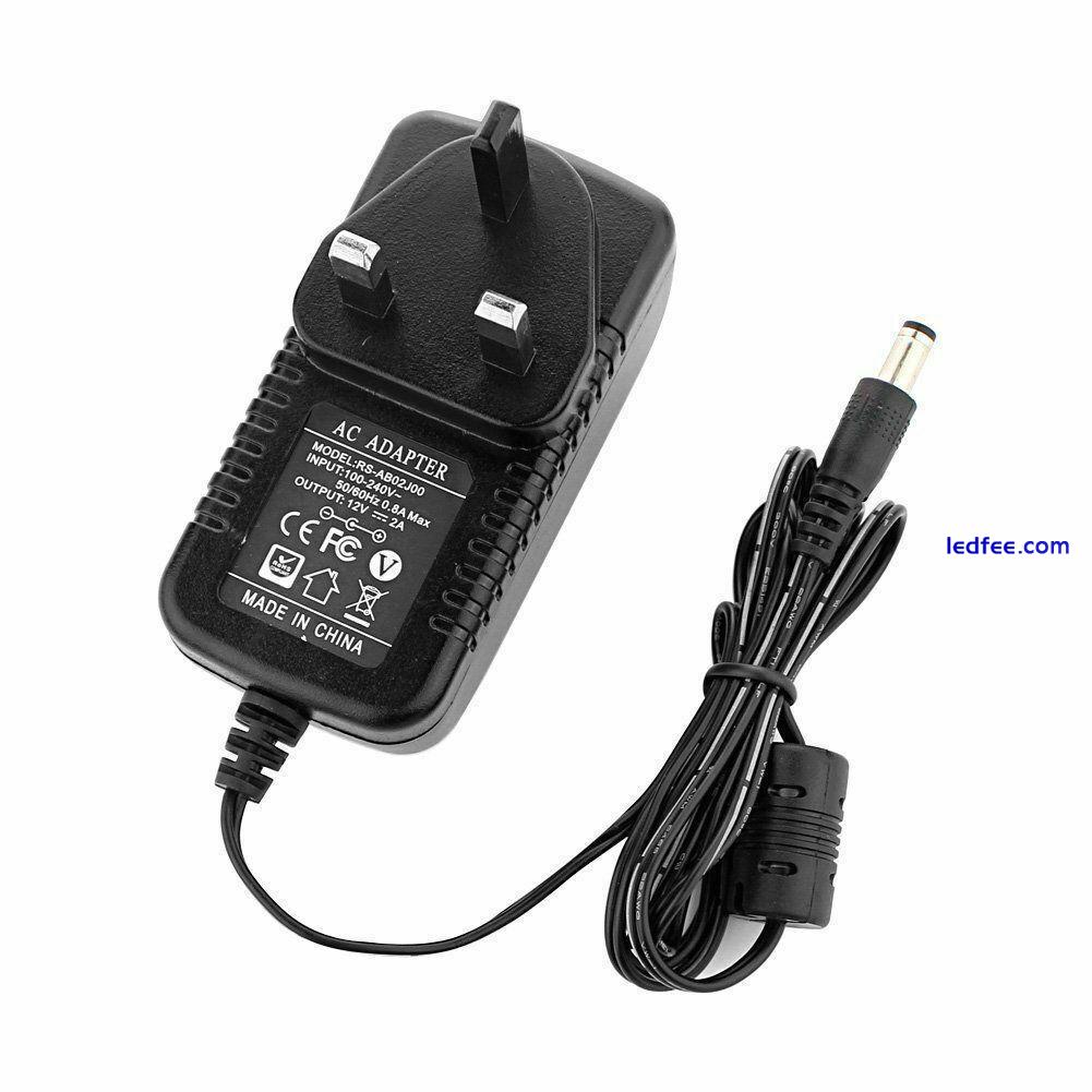 12V 2A AC to DC Adapter Charger Power Supply for LED light CCTV Camera UK Plug 0 