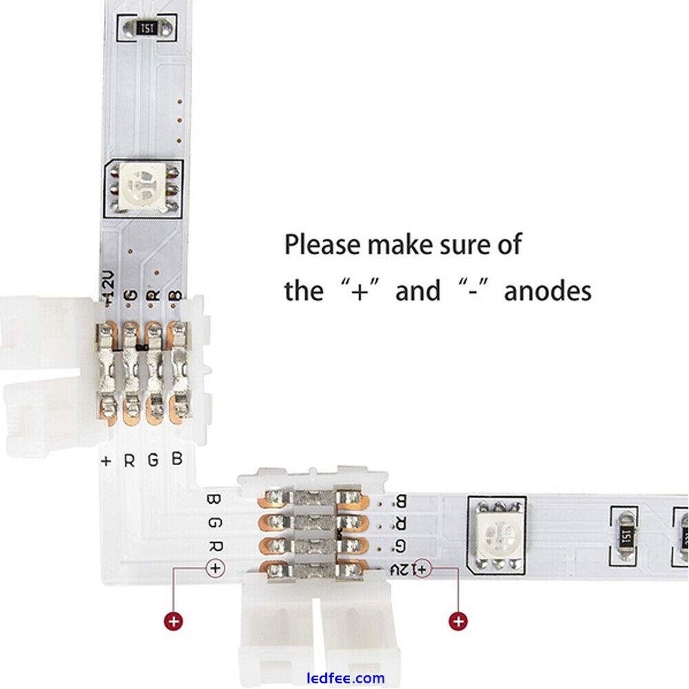 5050 3528 LED Strip Light Corner Connectors RGB L Shape Adapters 90 Degree Joint 3 