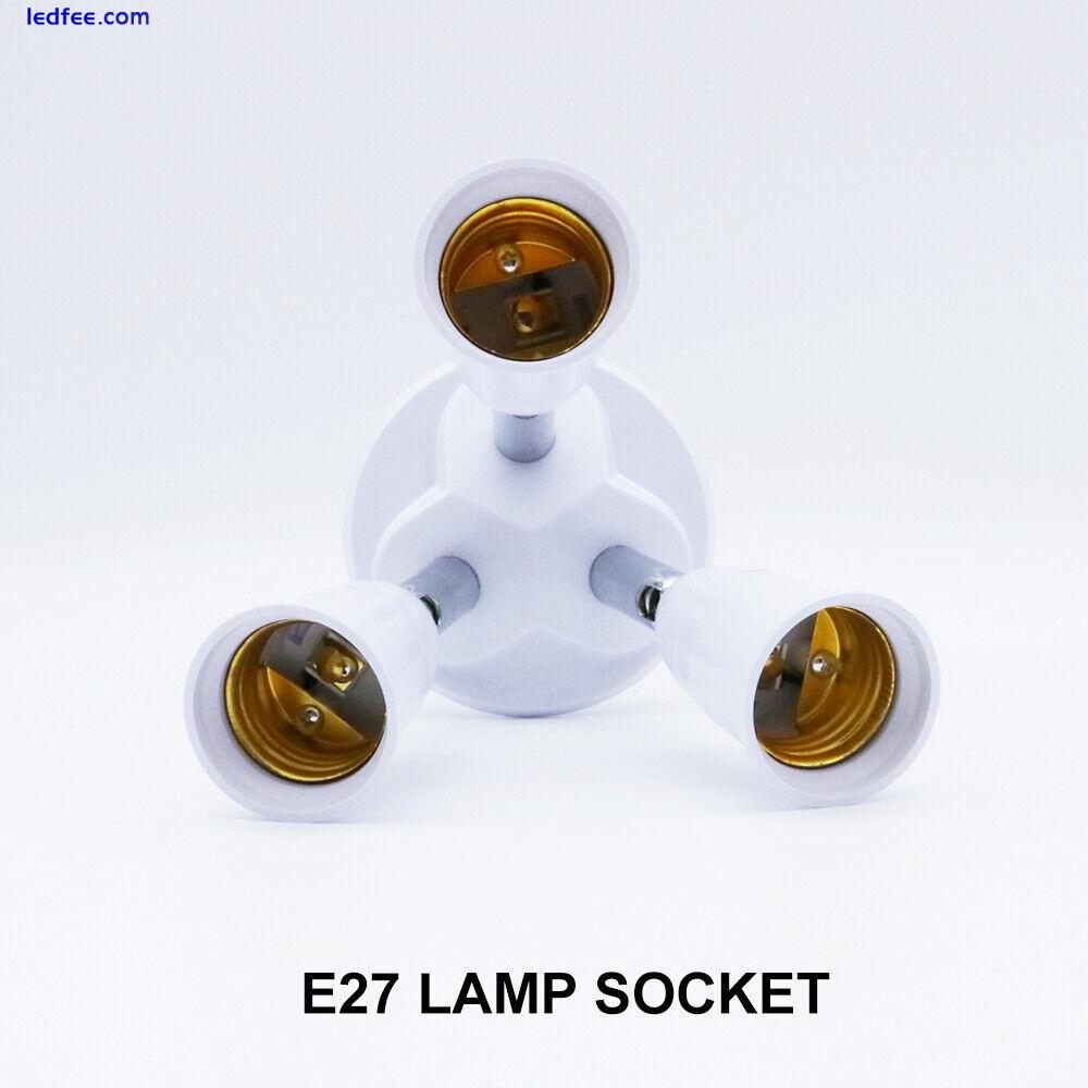 E27 Sockel Adapter 1/3/4 Wege Lichtverteiler Konverter Für Standard LED Lampen 4 